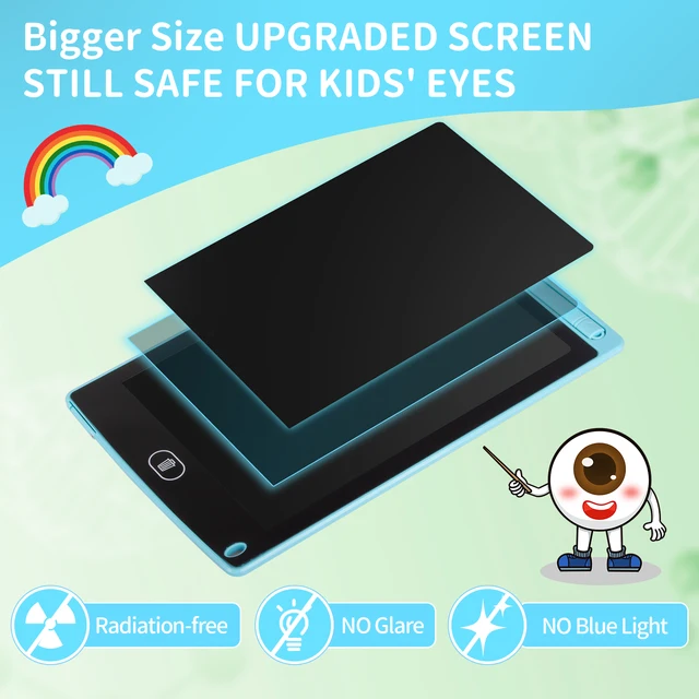 12" LCD Writing Tablet for Kids - Reusable Drawing Board with Eye Protection, Lock Function, Instant Erase - Gift for Boys Girls 5