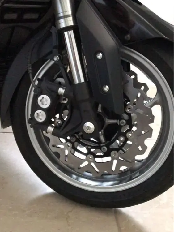 Arashi Front Brake Disc Rotors For Yamaha YZF R6 2005-2016 & Fazer 800 – Black, Pair