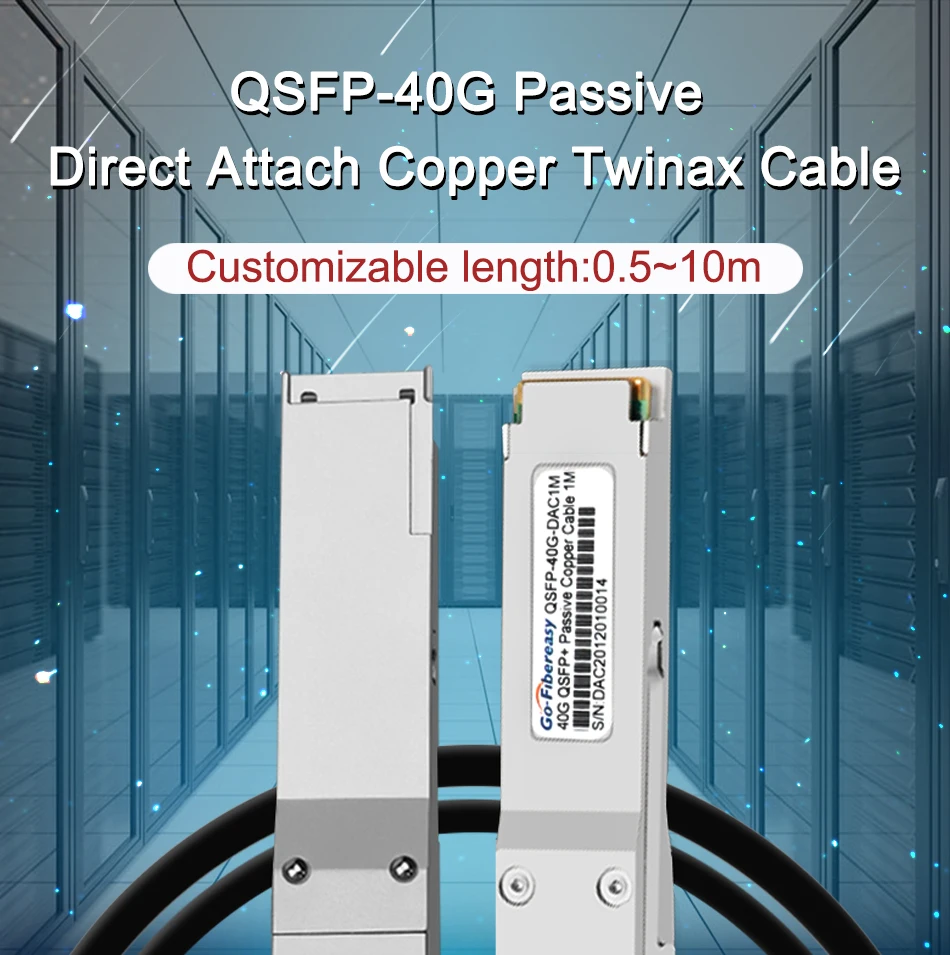 QSFP DAC Cable Ethernet 40Gb QSFP+ Passive Direct Attach Copper Twinax Cable 0.2M~7M For Cisco,HW,Mikrotik Fiber Optic Equipment best dual band router