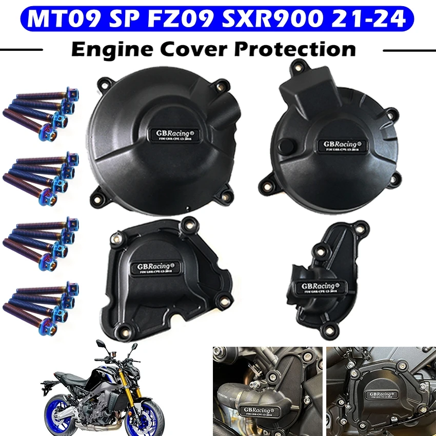 Motorcycles Engine Cover Protection For YAMAHA MT09 SP MT-09 FZ-09 TRACER & SCRAMBLER-XSR900 22-24 GBRacing motorcycle engine cover,engine cover protector