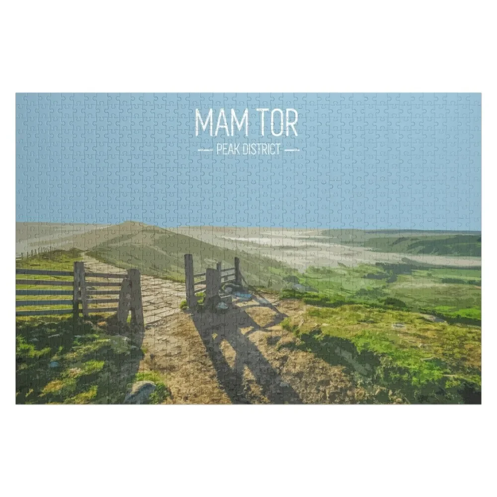 Mam Tor Gate Peak District Jigsaw Puzzle Personalized Custom Wood Wooden Adults Puzzle