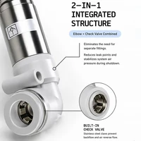 1PCS Pneumatic One-way Non Return Check Valve 90 Degree Elbow SPV 4mm 6mm 8mm 10mm 12mm Push In Quick Connect  Air Hose Fitting 3