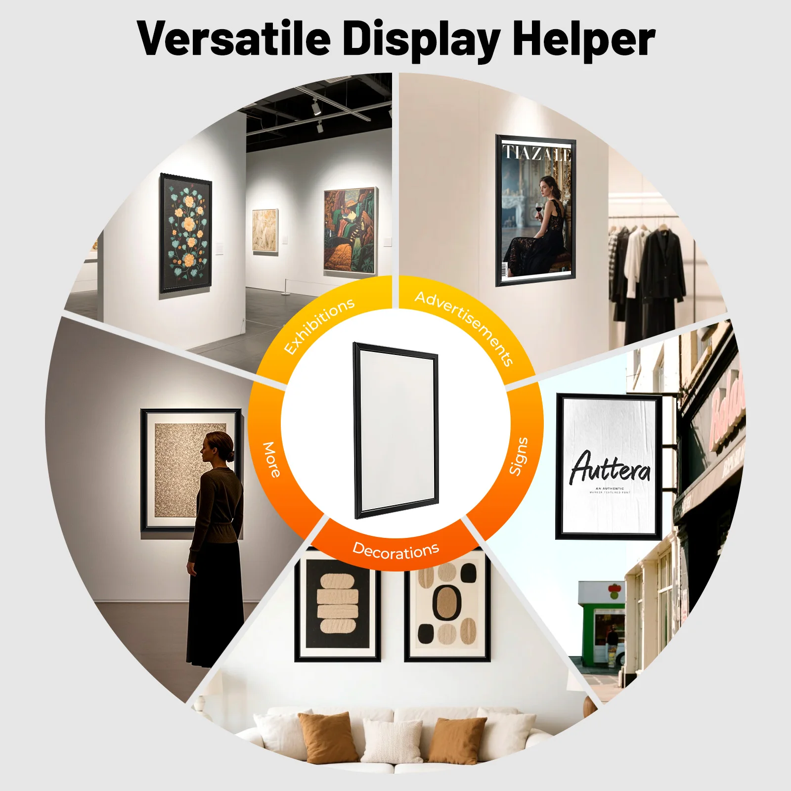 23.6x35.8 Inch LED Light Box Sign Slim Aluminum Frame Front Open 110V Backlit Display for Menu Poster Advertisement