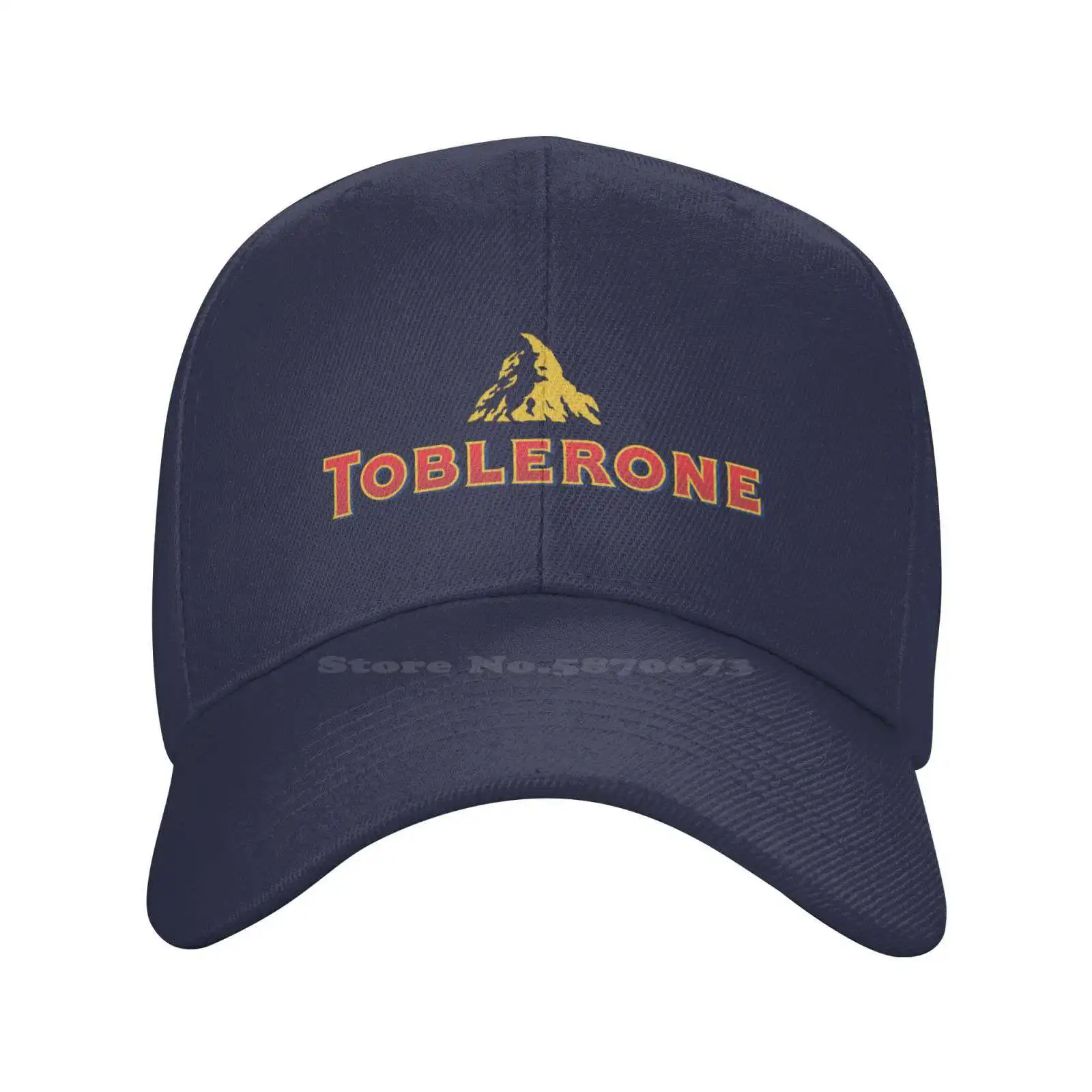 Toblerone-Gorra vaquera informal con estampado de logotipo, gorro de béisbol tejido