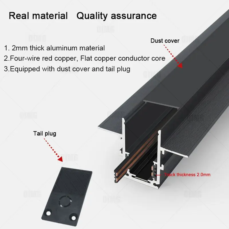 Modern Recessed Magnetic Track Lights LED Spotlight Fixtures Living Room Without Main Light Lighting Rail Magnet System 3