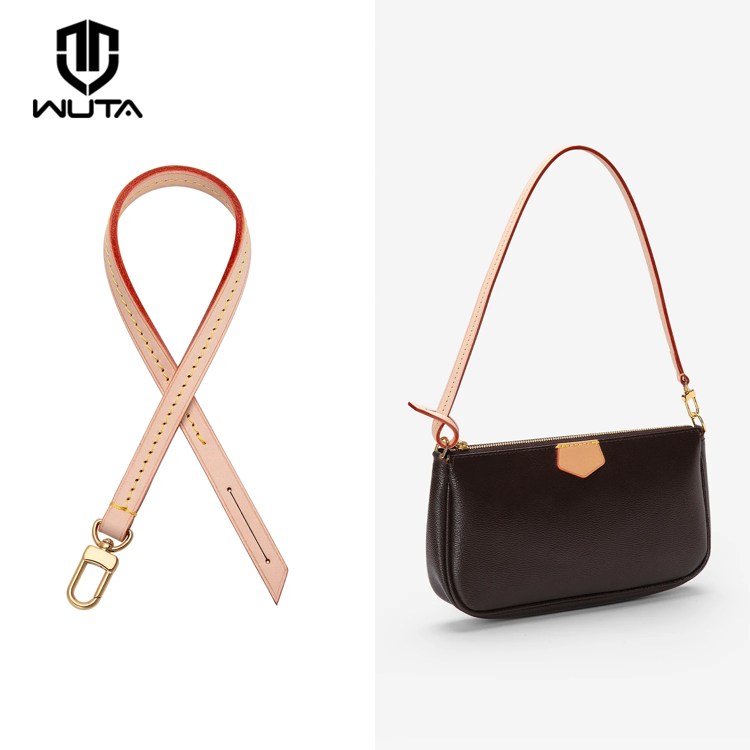 

WUTA Luxury Vegetable Tanned Leather Bag Strap For LV Pochette Underarm Crossbody Shoulder Straps Replacement Bag Accessories