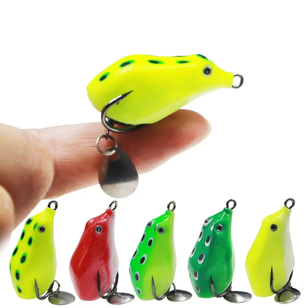 

【 Ready Stock 】4cm 6g Mini Frog Fake Lure Portable Colorful Outdoor Double Hook Silicone Lure Bait Fishing Gear Accessories