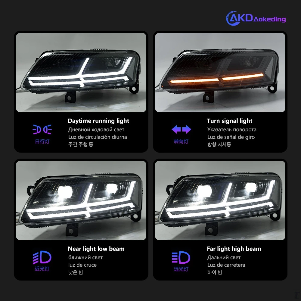 Számára AUDI A6 fejét Villanyégő 2005-2011 autó Cinkostárs Köd Világítás Egynapi út Futóverseny ligh DRL H7 ledes Bizmut Xenon izzó AUDI A6 Fényszóró