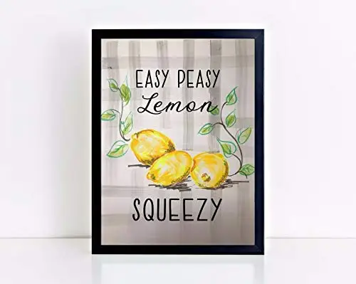 

Retro Style Metal Tin Sign Easy Peasy Lemon Squeezy Home Garage Hotel Wall Decor Signs 8x12 Inch