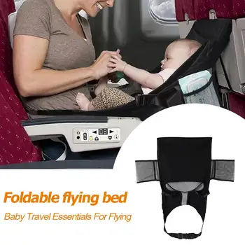 Lettino da viaggio per pedali per bambini Lettino per bambini Prolunga per sedile per aereo con tasca laterale Poggiapiedi portatile Amaca per auto Culla per dormire