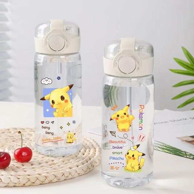 Bouteille d'Eau Pokémon Pikachu pour Enfant, Gourde en Plastique