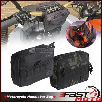 Borse con manico anteriore borse da viaggio borsa da viaggio per Harley Softail Dyna Sportster FXBB borsa da manubrio Sissy Bar T-Bar personalizzata per moto