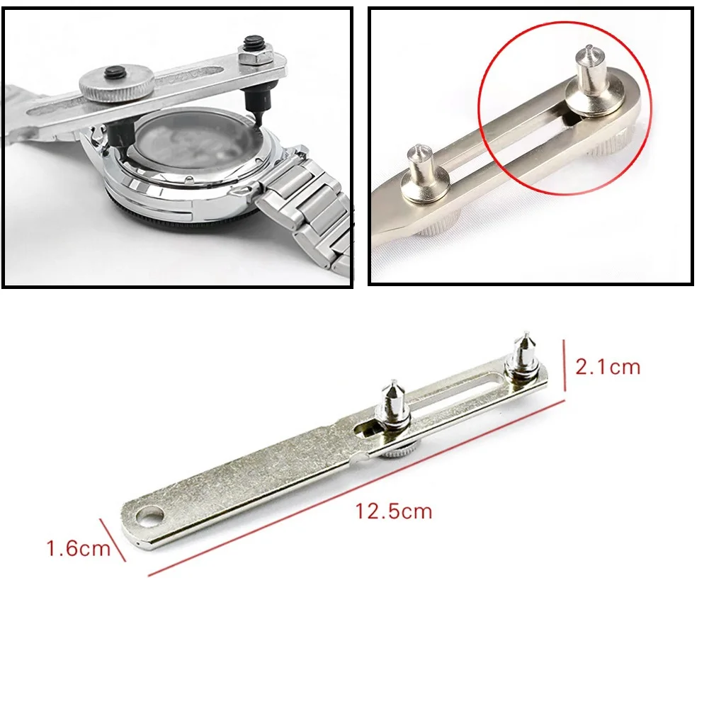 

Repair Tool Case Opener Remover Tool 1PCS Back Cover Double Feet Remover Wrench Repair Tool Watch Cover Opener