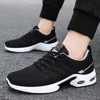 2024 Men's Shoes Spring fashion 2024 lace-up Soft sole sports single shoes flying woven Casual style men's Running shoes sneaker 6