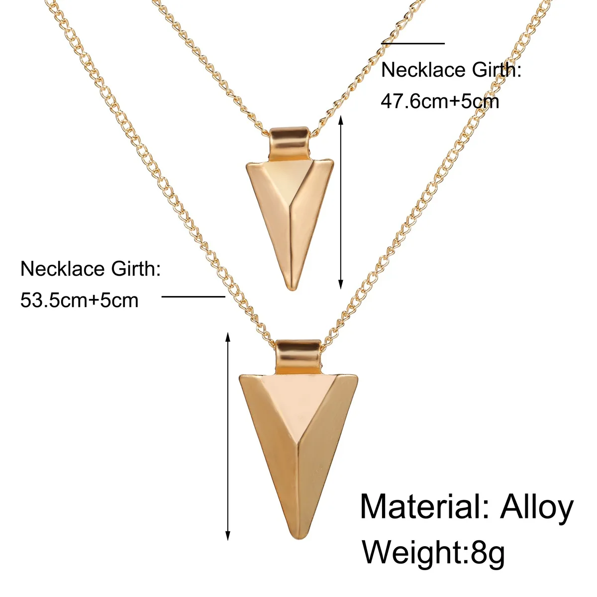 Simple Multilayer Triangle Metal Accessories