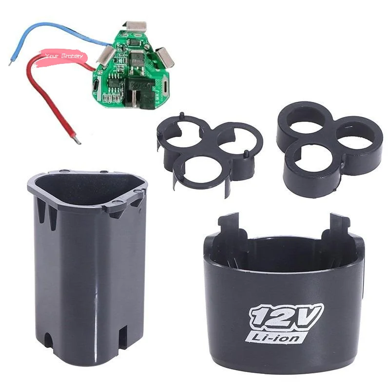 Y-10.8V 12V 스크류드라이버 드릴 배터리 케이스 박스(18650 홀더 브래킷 포함) 3S 30A BMS 보드(슈라 슈리카 교체용)