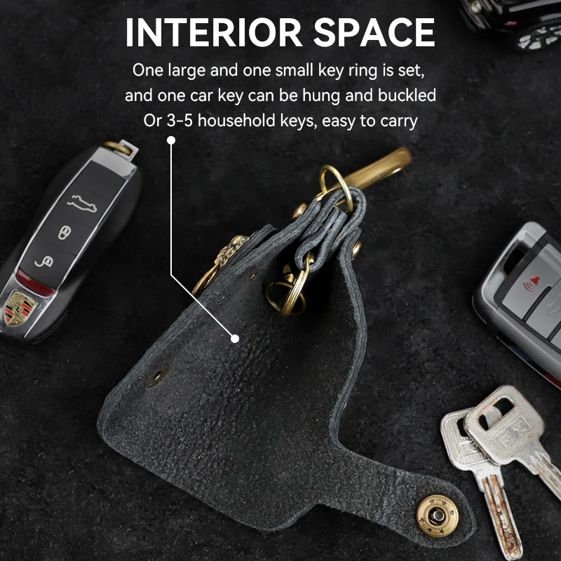 Handmade EDC Key Bag Genuinie Leather DIY Smart Key Holder Pocket  Housekeeper Key Case Pouch For Men Organizer Keychain Keyring - AliExpress