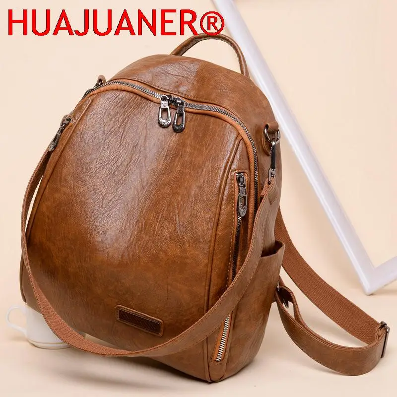 

Однотонный дизайнерский рюкзак для женщин, дамская сумка на плечо из высококачественной искусственной кожи, повседневные Модные женские школьные ранцы