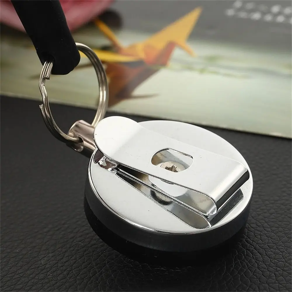 Heavy Duty Retractable Pen Pull Holder Key Ring Chain Belt Clip Pencils Anti Lost Rope Stainless Steel Silicone Carpenter