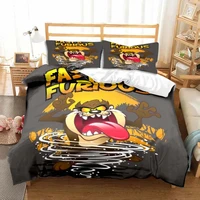 3D Print Cartoon Tasmanian Devil Fashion Bedding Set Double Twin King Duvet Cover Comforter Pillowcase Boys Girls Adults Bedroom 1