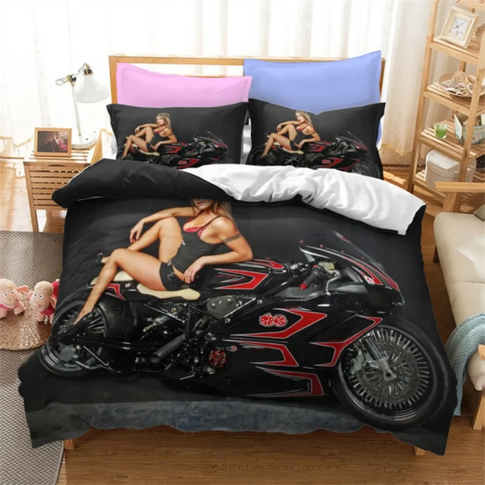Bikini Beautiful Sexy Girls Bedding Set King Queen Twin Size Duvet Cover Set With Pillowcase Polyester Bed Linen For Teens Adult