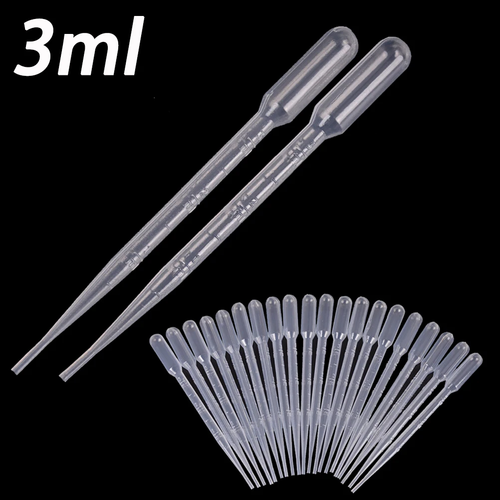 

10/20Pcs 3ml Disposable Transfer Pipettes Plastic Transparent Pipettes Safe Eye Dropper Transfer Graduated Pipettes Lab Supplies