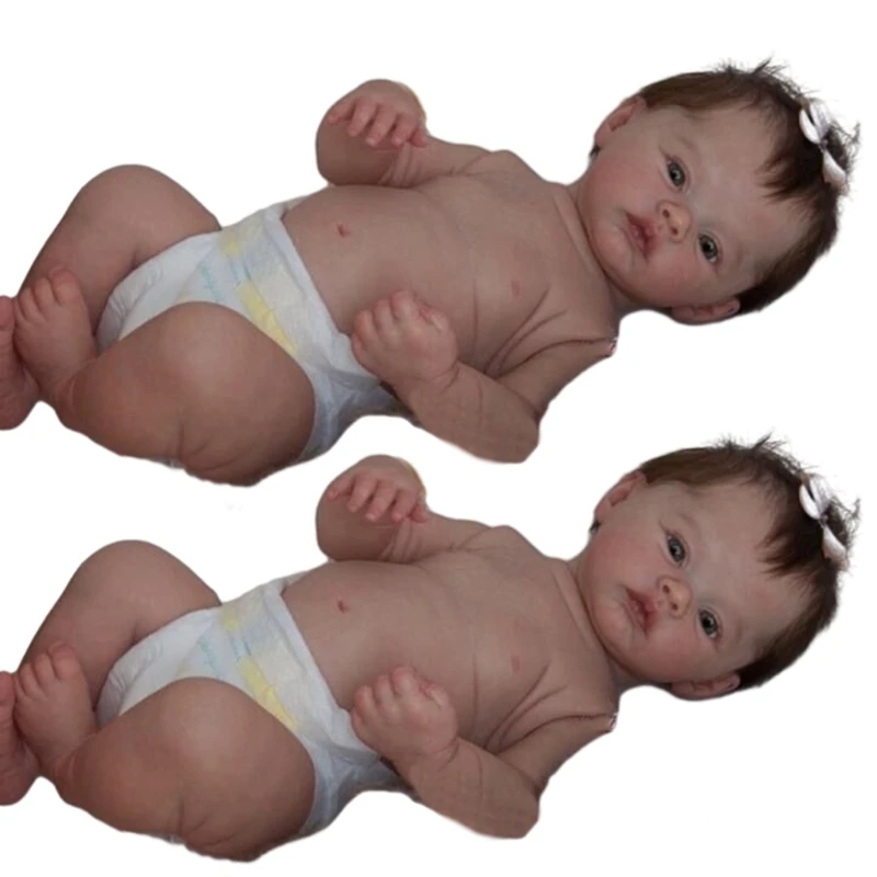 19’’ Life Like Reborns Toy Figure Interactive Toy FullBody Silicone Simulation that Looks Real with Eyes Open Dropship