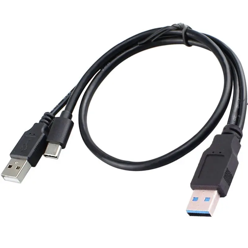 USB Type C Cable AM Male To Type-c Male Dual Y-shaped