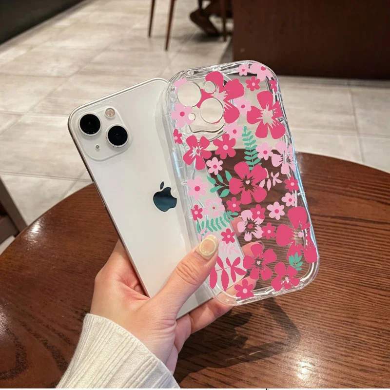 Floral Shockproof Soft Clear Phone Case