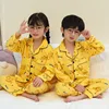 Spring and Autumn New Cardigans for Girls and Children Kids Girls Clothes Long Sleeved Imitation Cotton Pajamas for Boys Pajama 1