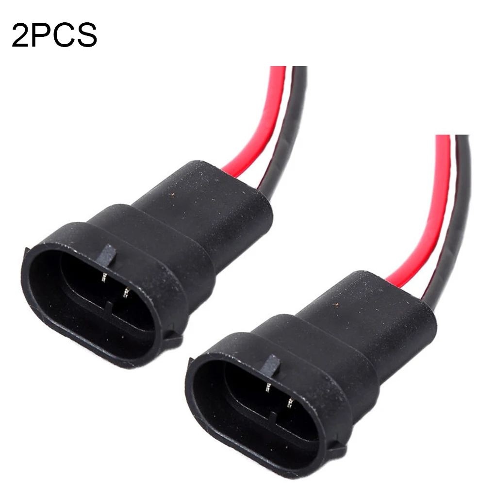 

1 Pair H11 Headlight Male Pre-Wired Socket Extension Connector Adapters Bulb Replacement Sockets