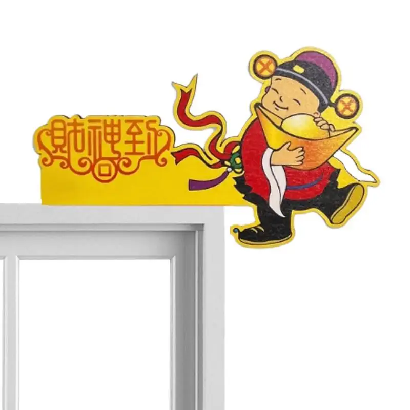 Decorazioni Del Telaio Della Porta Dio Della Fortuna Cornice Della Porta Ornamento Porta In Legno Segno Per Porta Telaio Tv Frigorifero Capodanno Cine