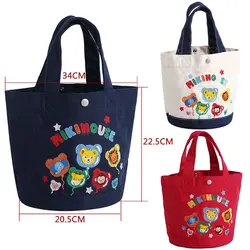 Diaper Bag Cartoon Zoo Letter Logo Mommy Bags Canvas Walking Water Bucket Mother Kids Backpack Handbags