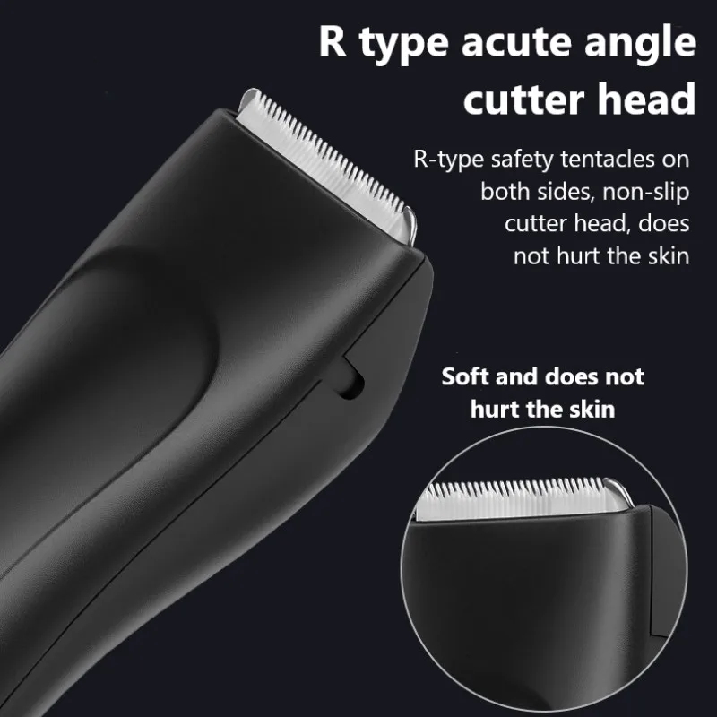 Electric Men's Shaver Groin Hair Trimmer Pubic Hair Trimmer Body Grooming Clipper for Men Bikini Epilator Ipx7 Waterproof Razor 2