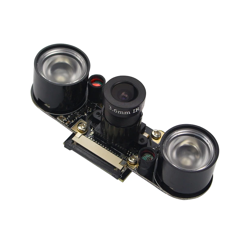 Raspberry Pi Night Vision Camera with 2 Infrared Light 5MP OV5647 Webcam 75 175