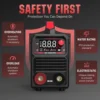 205Amp Stick Welder 110V/220V Dual Voltage Portable Welding Machine Digital Inverter IGBT ARC Welder Machine with Hot Start 6