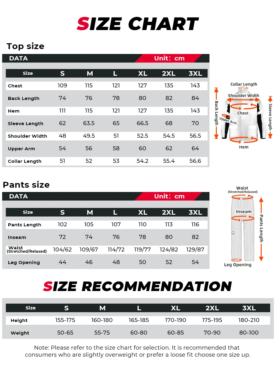 Motorcycle Raincoat Set Waterproof Pants for Men Summer Riding