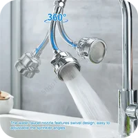 Adaptateur universel pour robinet de cuisine 2/3 modes 360 °   Extensions de filtre de robinet rotatif, Gadgets de cuisine, buse de robinet d'économie d'eau de pulvérisation 2