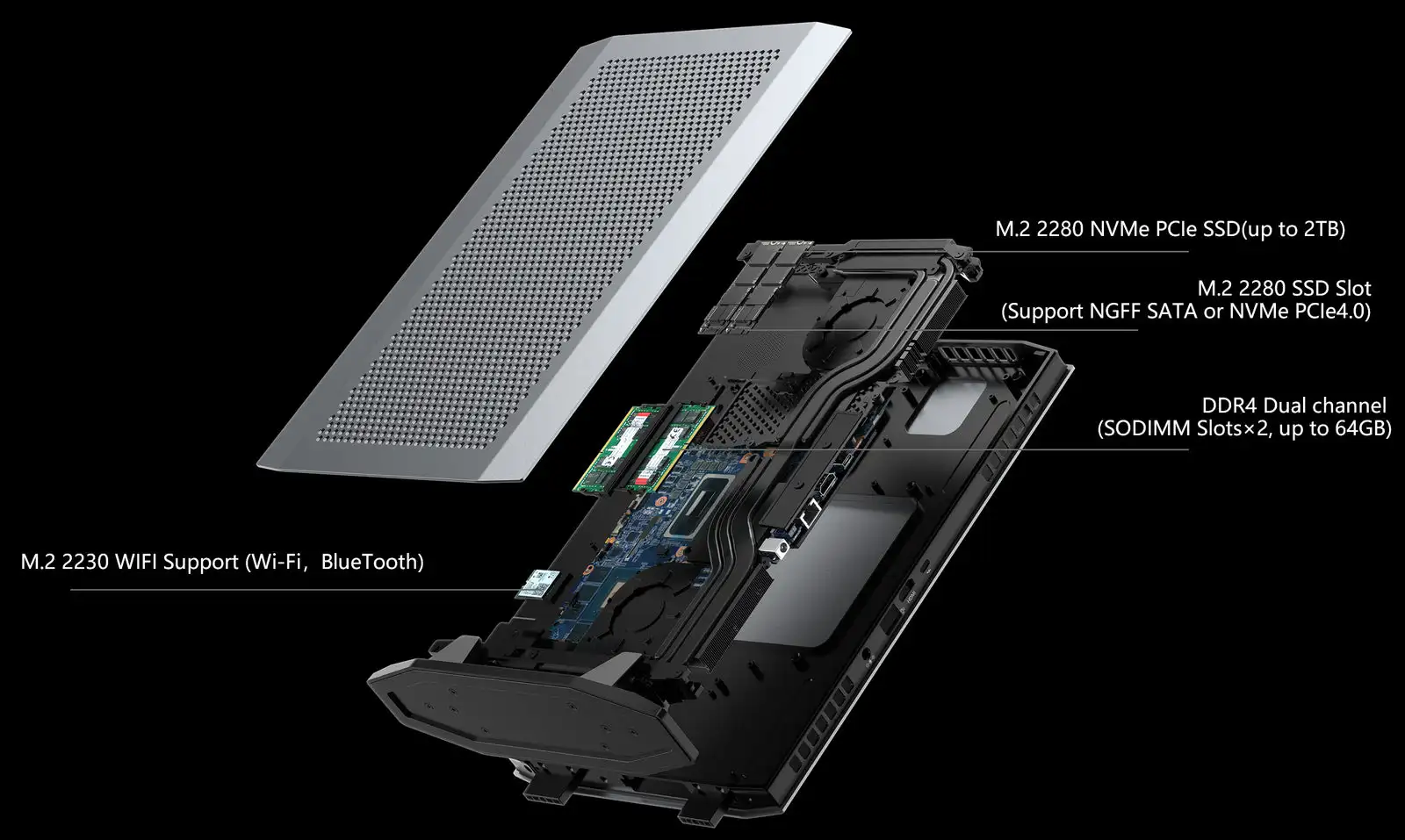 Minisforum Mini PC NUCXi7 Intel Core i7-11800H NVIDIA GeForce RTX 