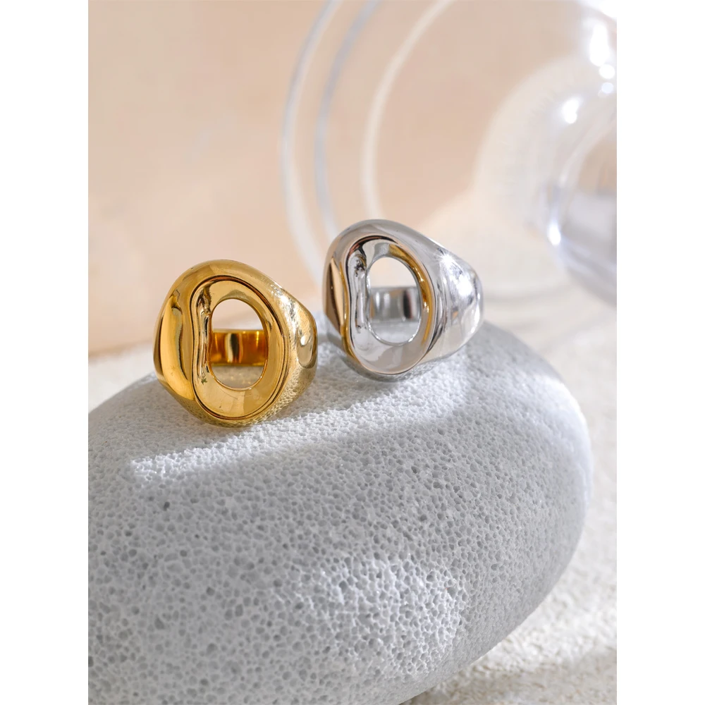 Yhpup Ring Geometric Hollow Fashion