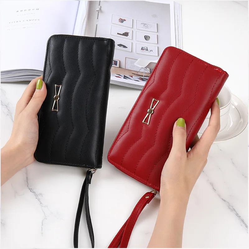 

Long Women's Wallet Female Purses Large Capacity Tassel Coin Purse Card Holder Wallets Female Pu Leather Clutch Money Bag