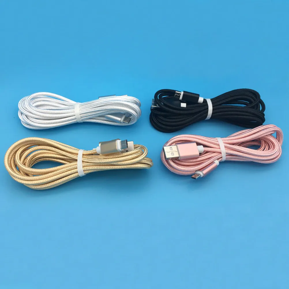 나일론 편조 충전 케이블 마이크로 USB 고속 충전 코드 엉킴 방지 파워 뱅크 케이블 장치용 충전 코드