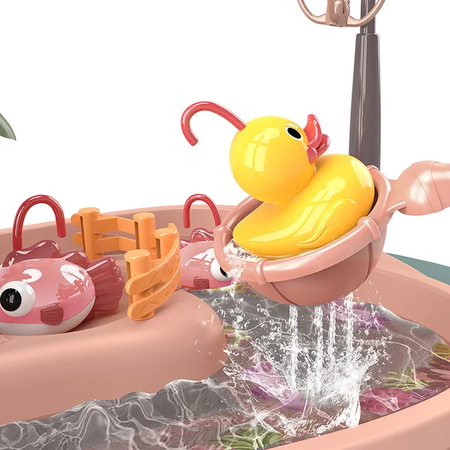 Montessori Children Magnetic Fishing Toy Games Child Baby Toy for Boy 3 Years Duck Fishing Game for Kids Outdoor Water Table Toy 4