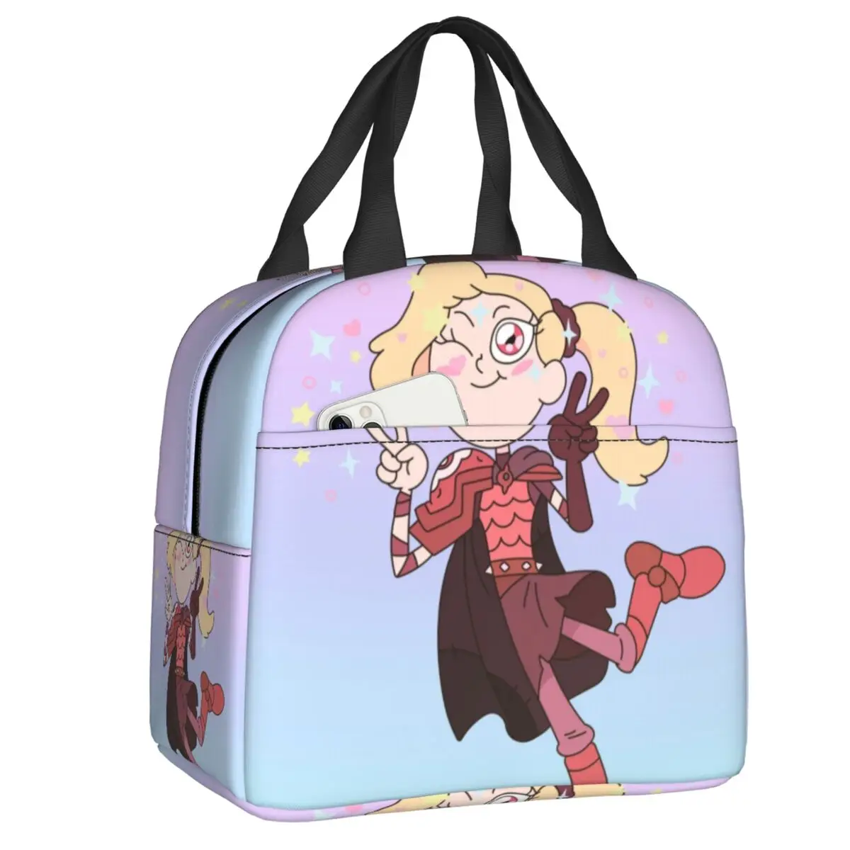 

Amphibia Sasha Waybright Insulated Lunch Bag for School Office Comic Anime Portable Thermal Cooler Lunch Box Women Children