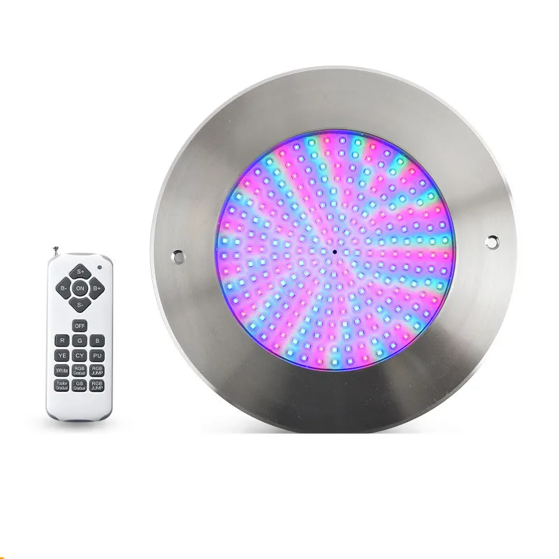 Led Swimming Pool Light Stainless Steel Ultra-thin Underwater Wall Light RGB Colorful 18 Key Remote Control Color Changing Light xuanlongyuan ultra thin acrylic 1 2 3 4 ch 1ch 2ch 3ch 4ch rf waterproof transmitter wireless remote control 315 433 92 mhz