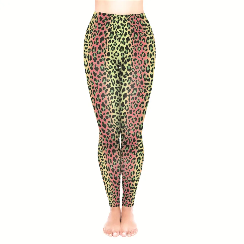 

DeanFire Comfortable Panther Neon Print Fitness Leggins Sexy Silm Pants Ankle Length Women Leggings