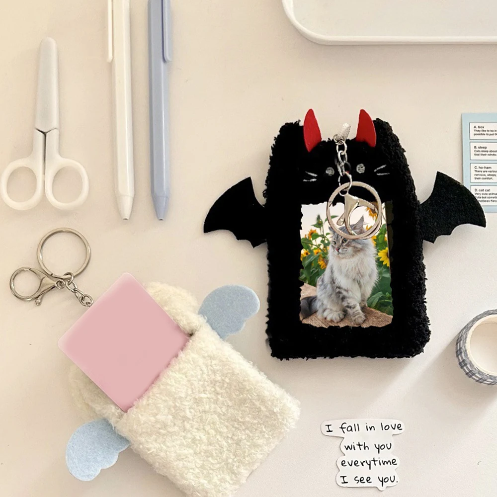 MyGiftHome Cartoon Plush Photocard Holder with Keychain