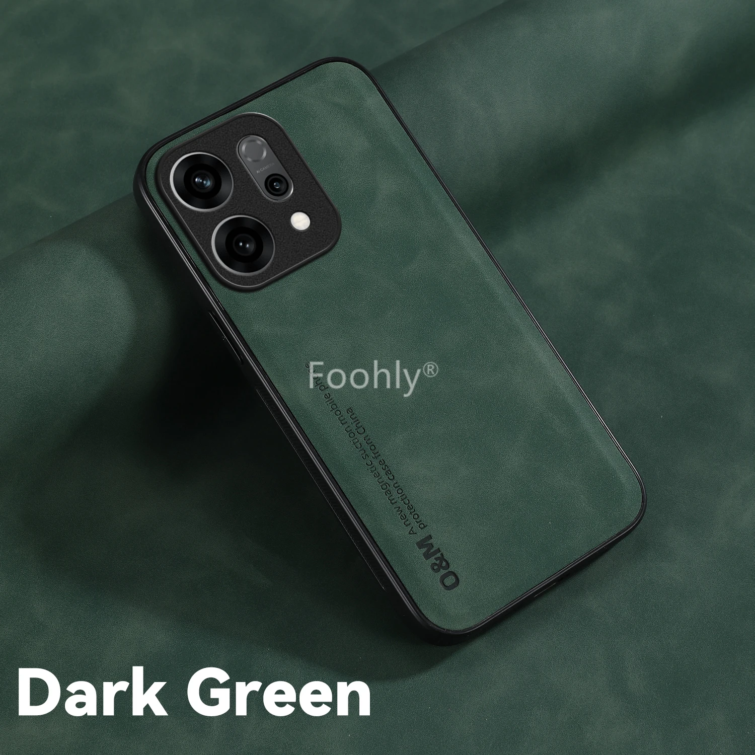 Magnetic Shockproof Nubuck Leather Phone Case - Protective Back Cover