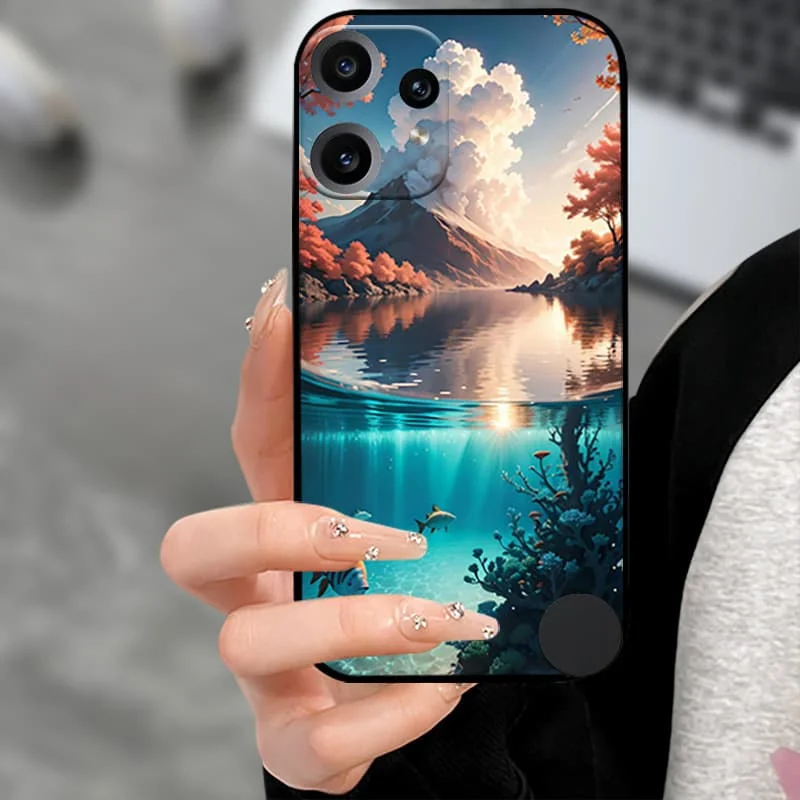 Premium Soft TPU Silicone Back Cover with Camera Protector - Black Bumper Case