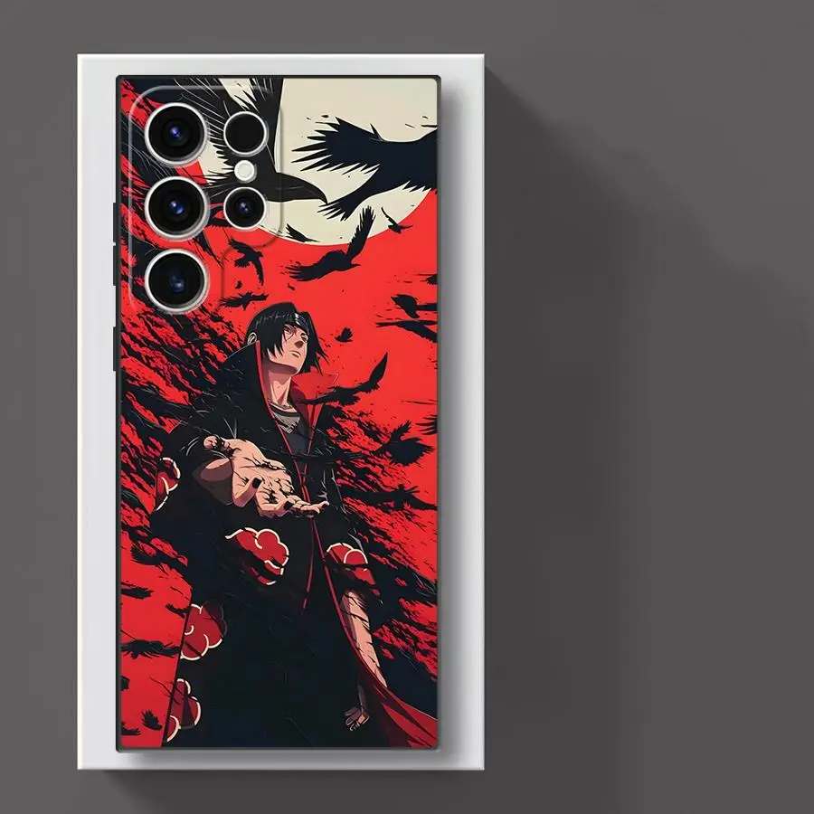 Black Soft Phone Cover with Cool Uchiha Itachi Design
